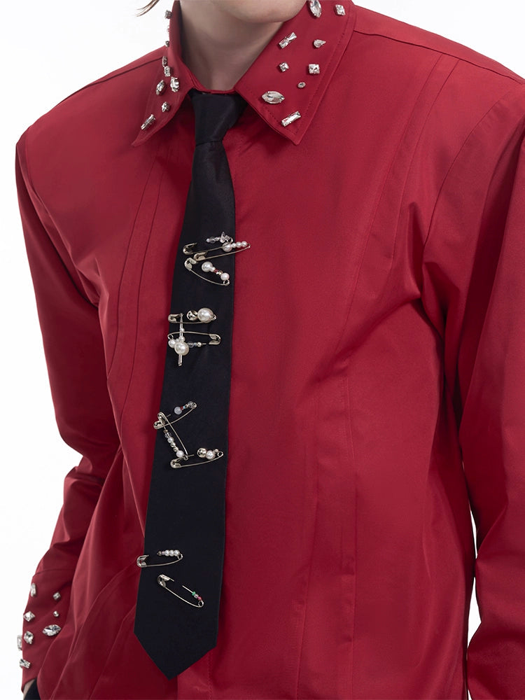 Handmade Pearl Pin Tie