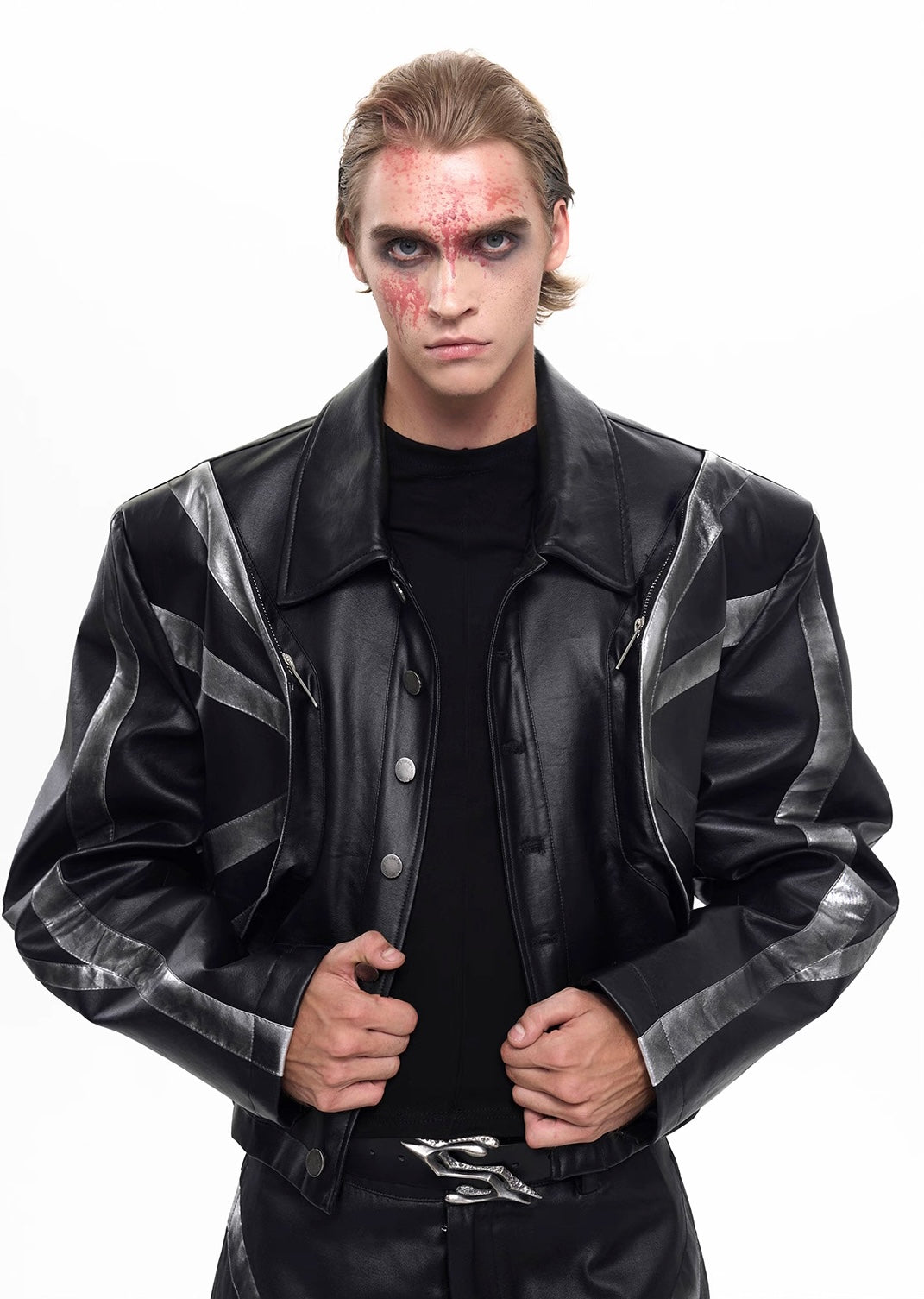 Dirty Washed Leather Jacket And Pant