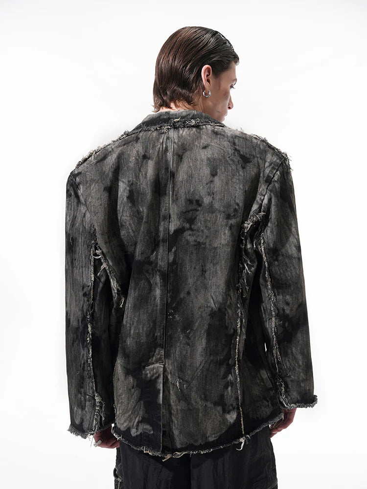 Wornout Faded Vintage Edgy Blazer
