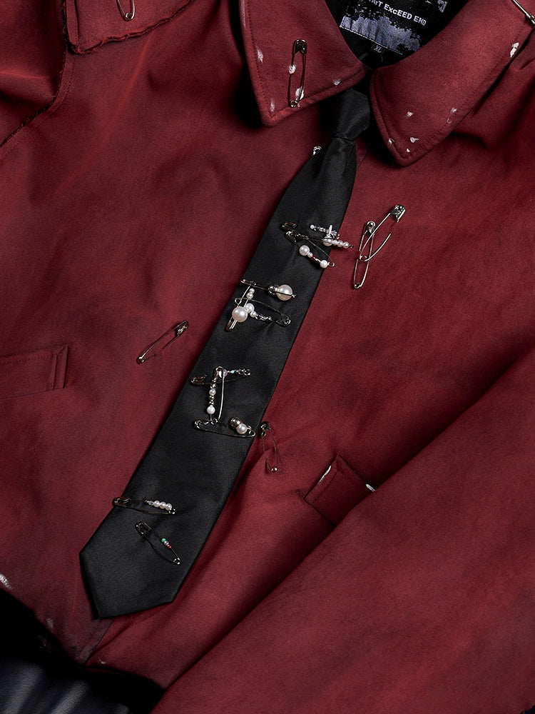 Handmade Pearl Pin Tie