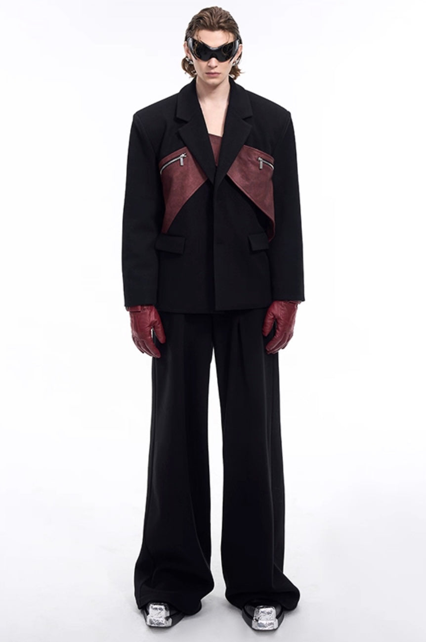 Leather Niche High-End Suit Blazer
