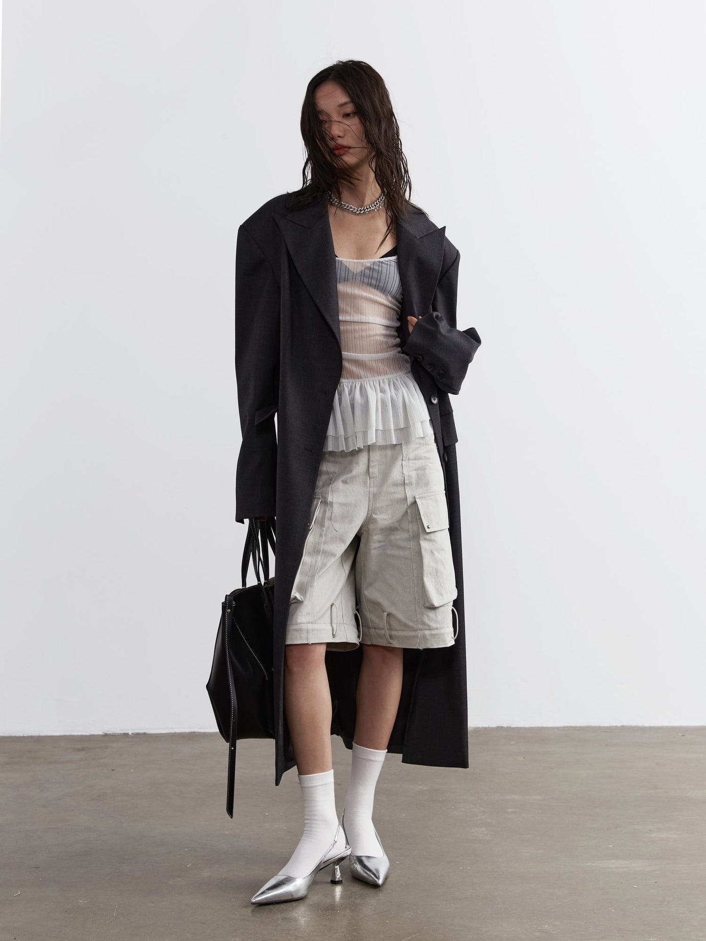 Transparent Ruffle Camisole Top