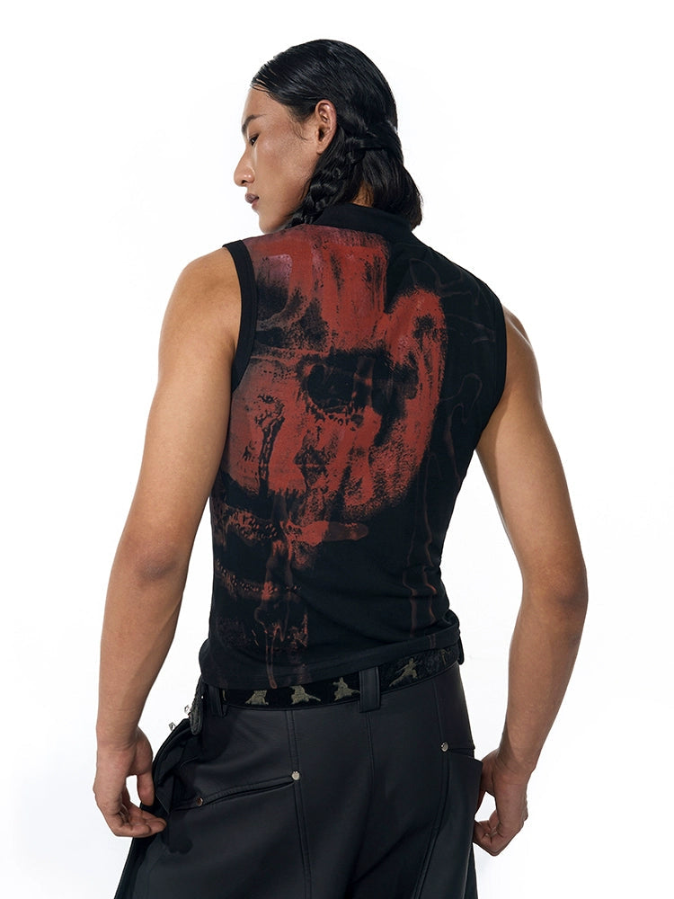 Graphic Print Sleeveless Tank Top