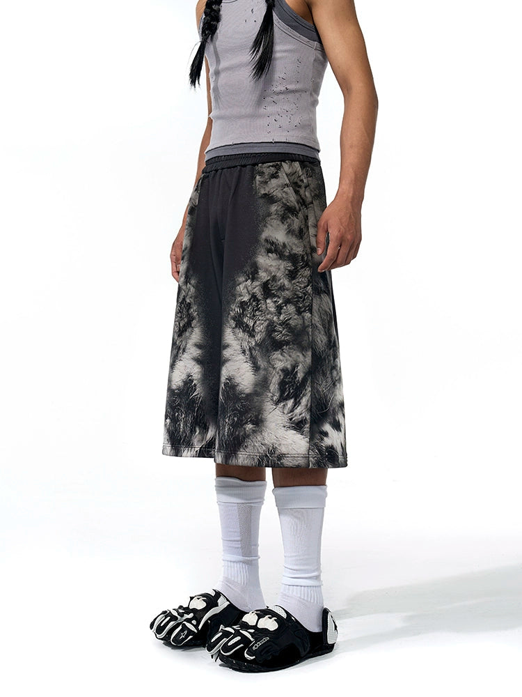 Leopard Print Niched Hoodie With Sweatpant And Shorts