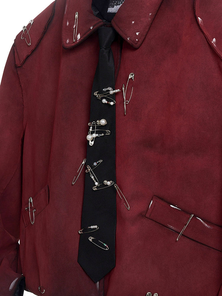 Handmade Pearl Pin Tie