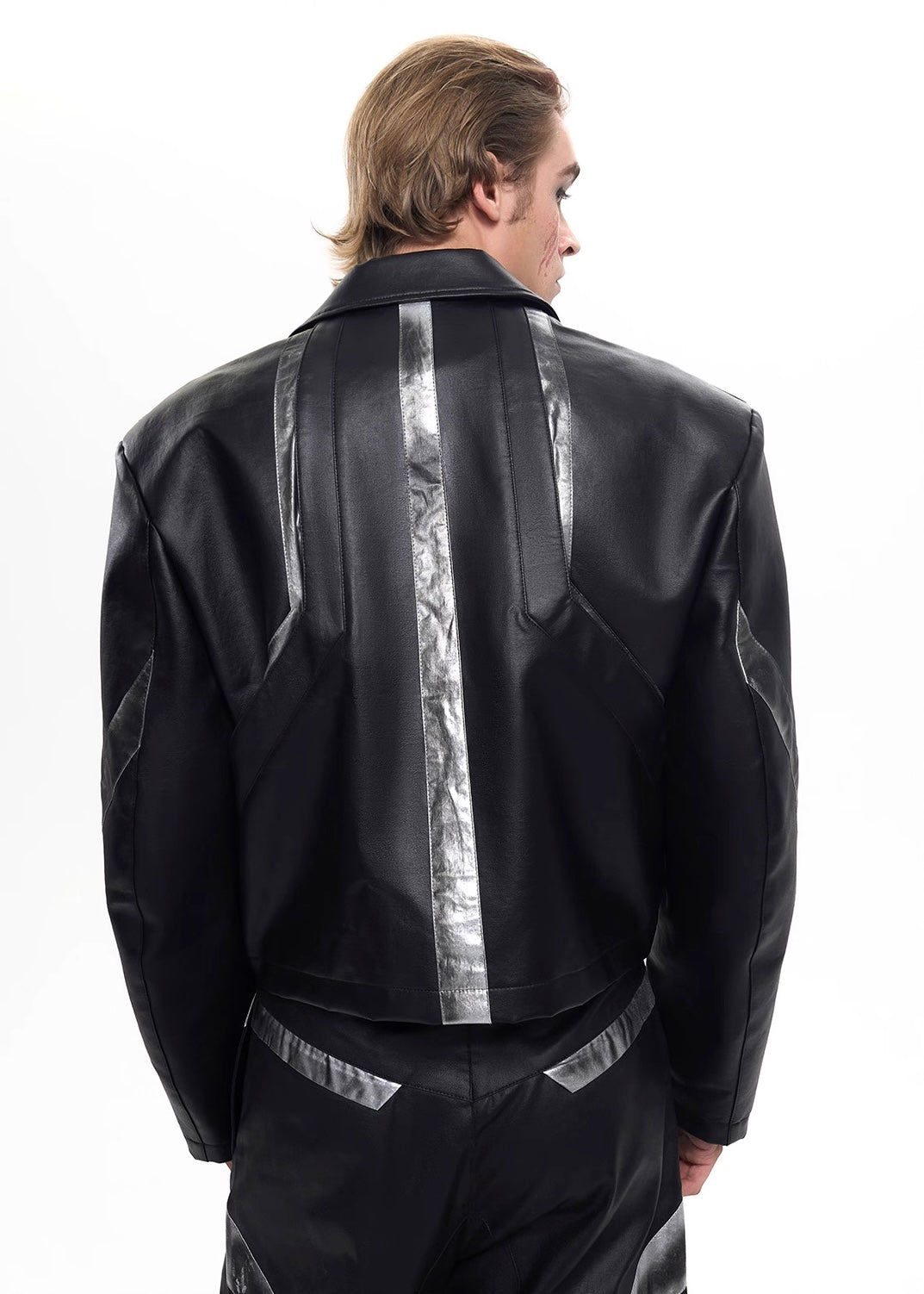 Dirty Washed Leather Jacket And Pant