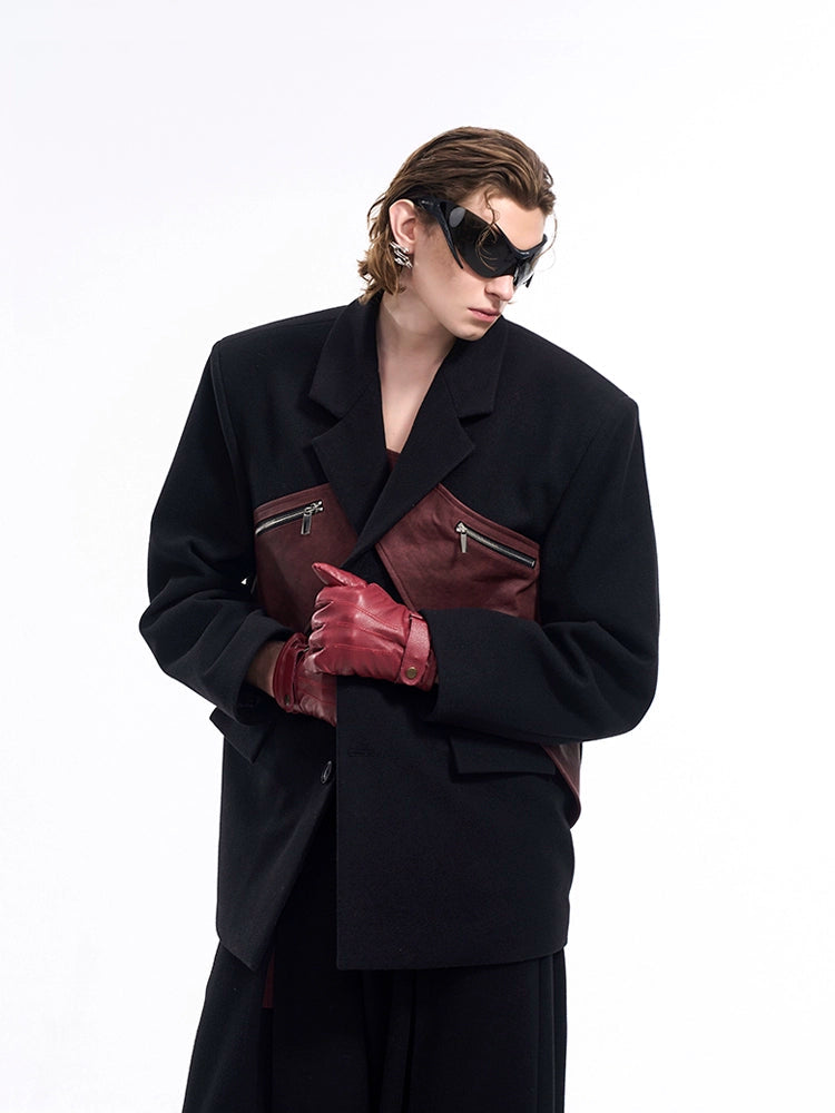 Leather Niche High-End Suit Blazer