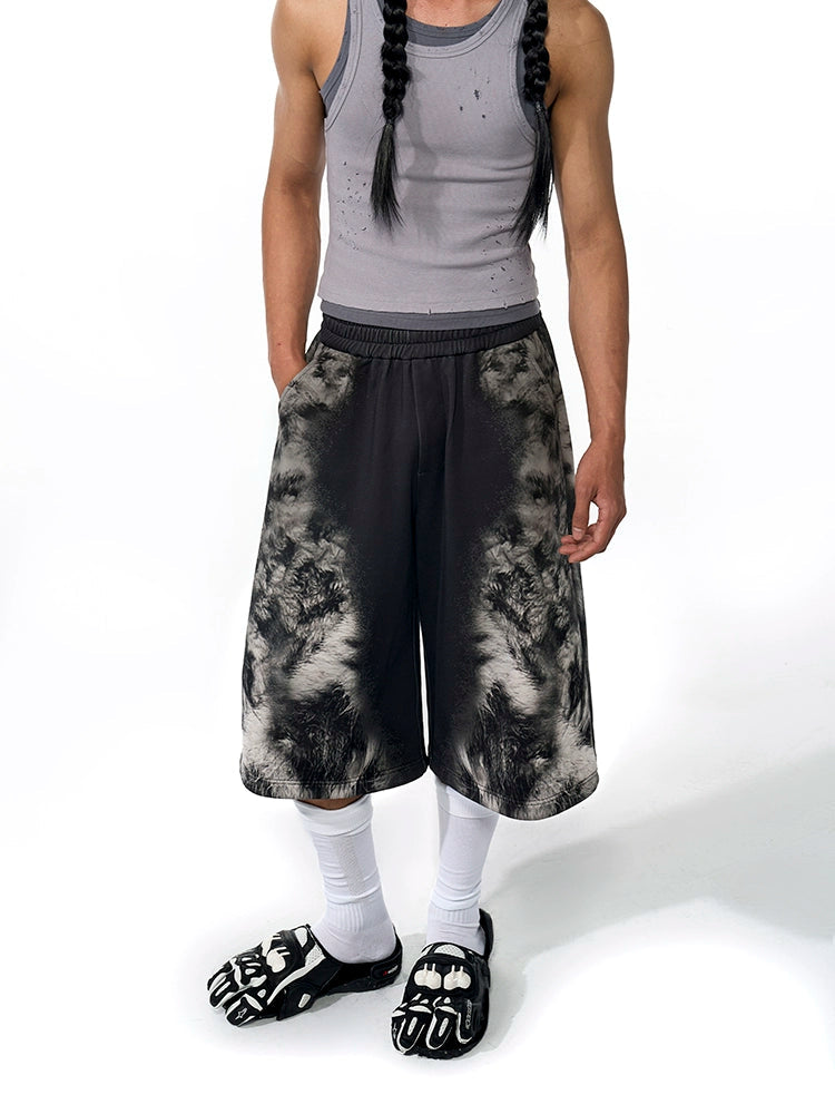 Leopard Print Niched Hoodie With Sweatpant And Shorts