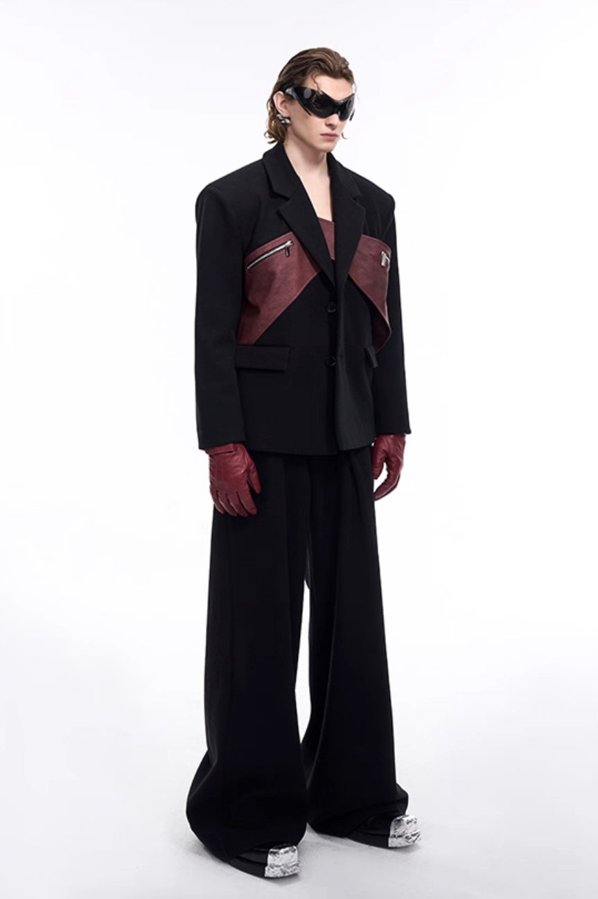 Leather Niche High-End Suit Blazer