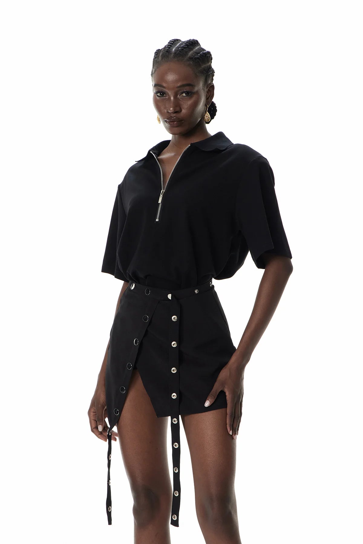 Embellished Deconstructed Skirt And Top Set