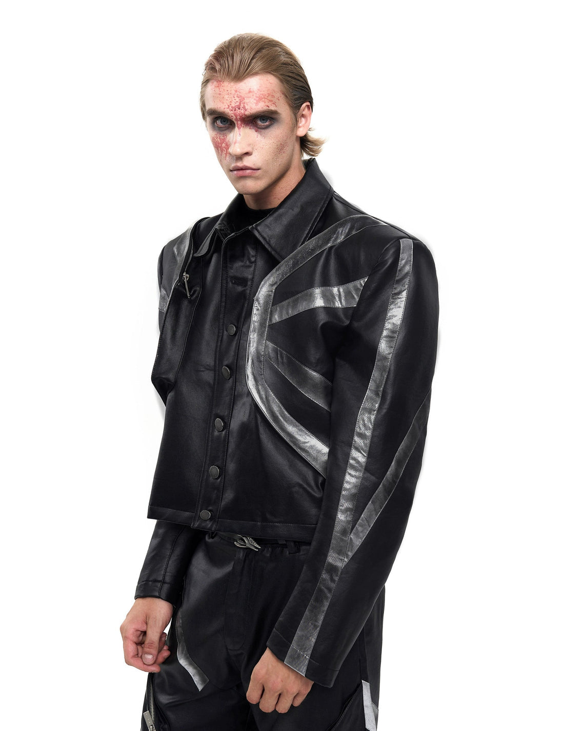 Dirty Washed Leather Jacket And Pant