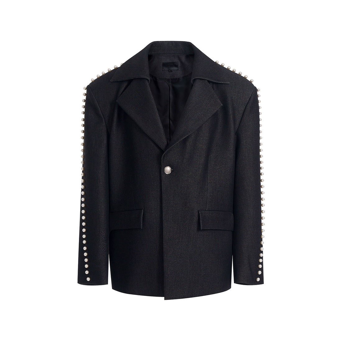 Pearl Decorated Loose Blazer