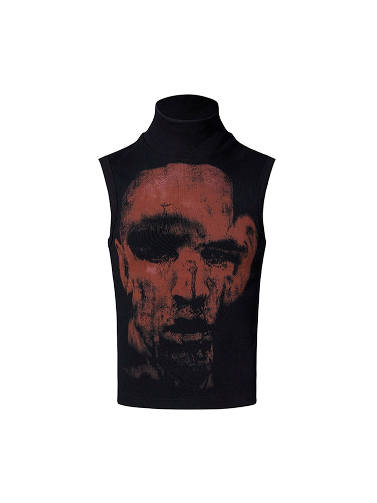 Graphic Print Sleeveless Tank Top