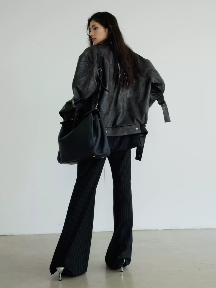 Oversized Vintage Leather Jacket