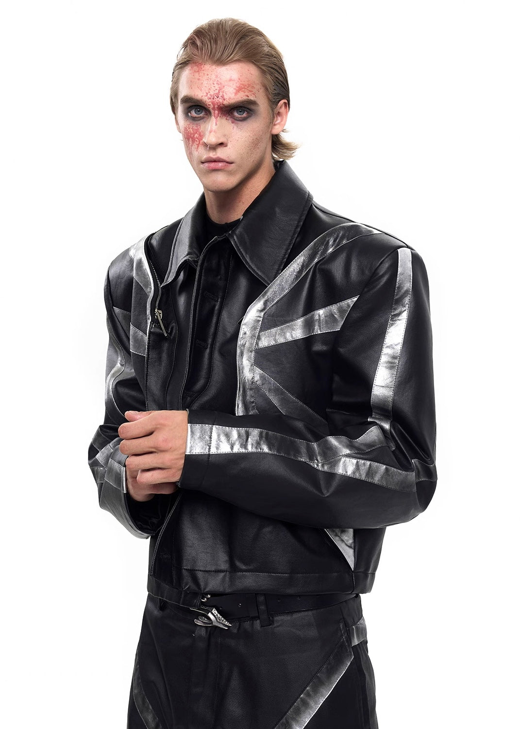 Dirty Washed Leather Jacket And Pant