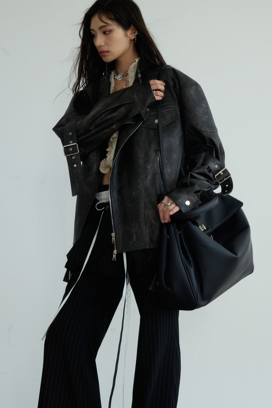 Oversized Vintage Leather Jacket