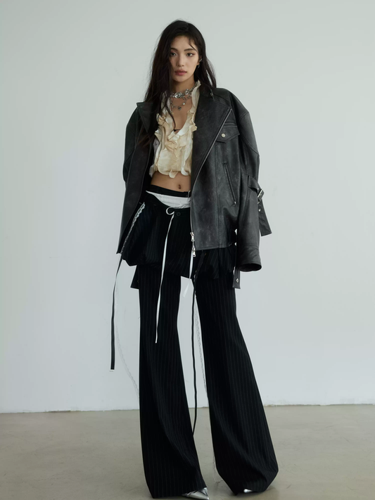 Oversized Vintage Leather Jacket