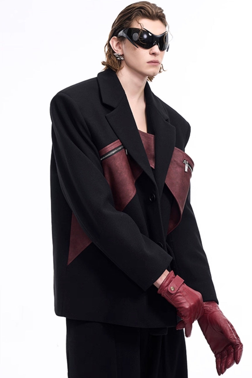 Leather Niche High-End Suit Blazer