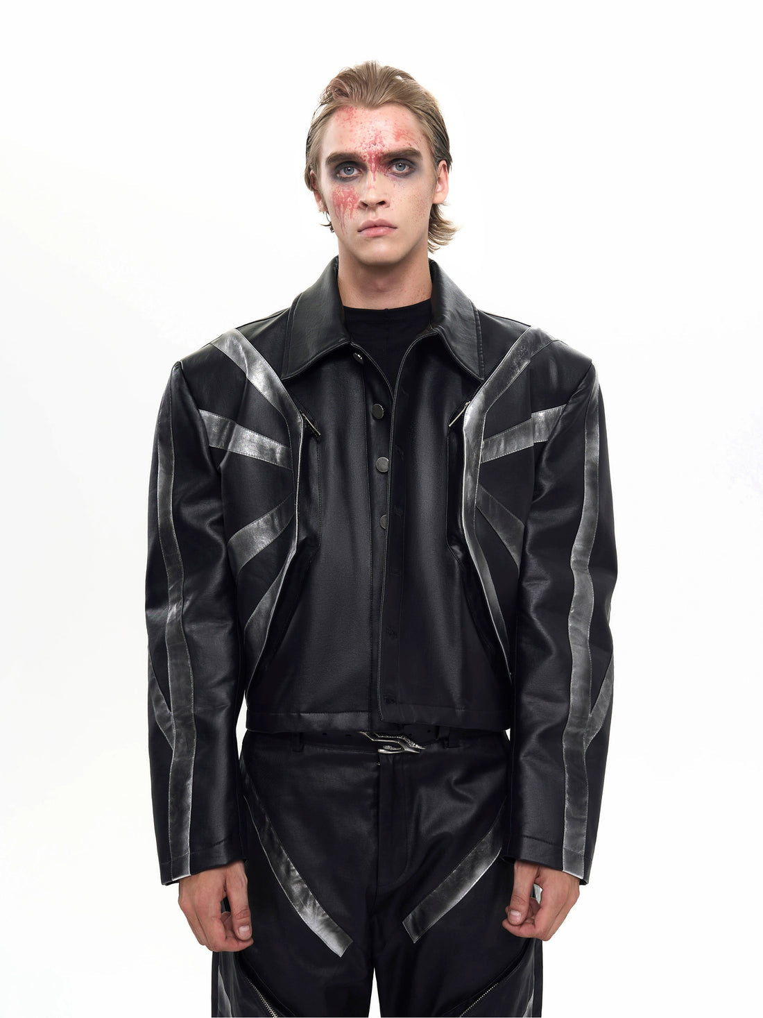 Dirty Washed Leather Jacket And Pant