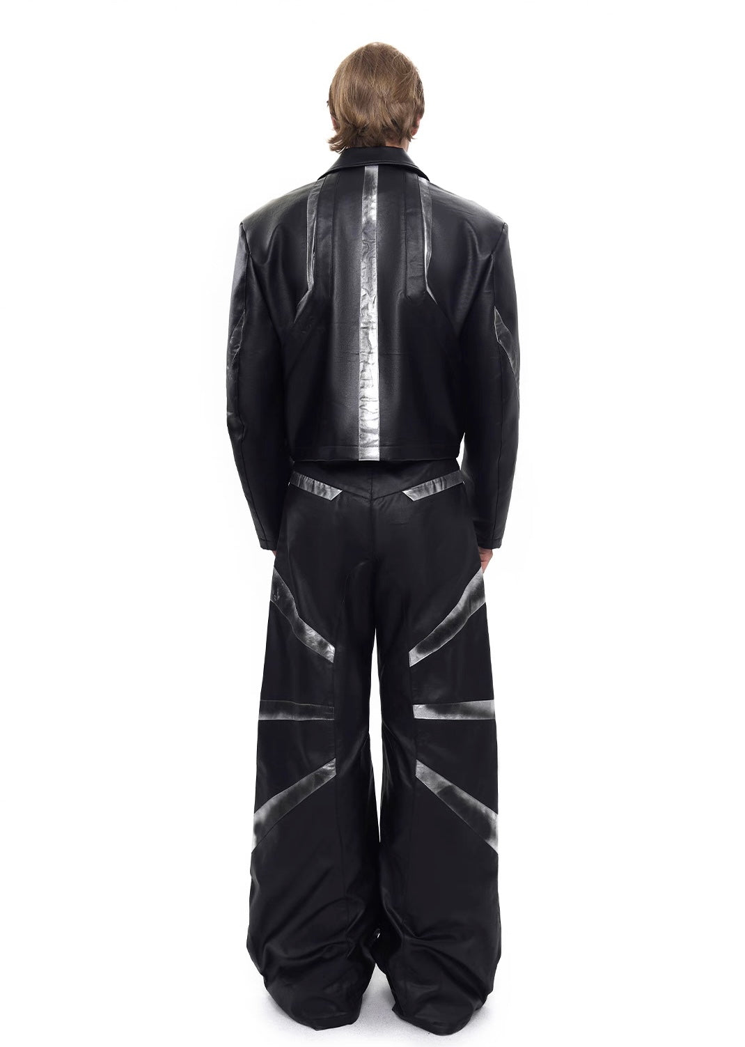 Dirty Washed Leather Jacket And Pant