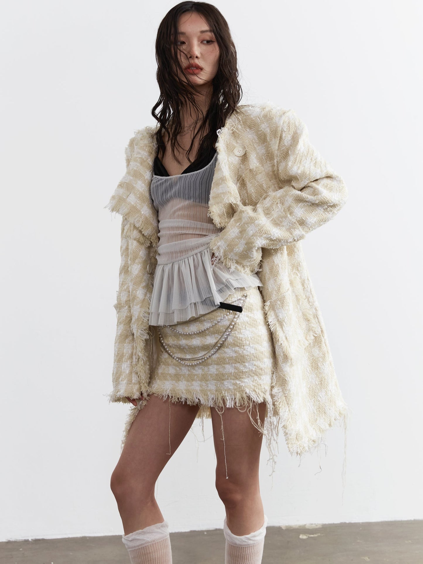 Transparent Ruffle Camisole Top